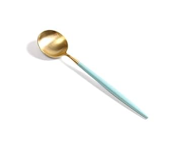 クチポール GOA ゴールド ターコイズ デザート3点セット カトラリー Amazon | クチポール(Cutipol) GOA/ゴア ターコイズマット